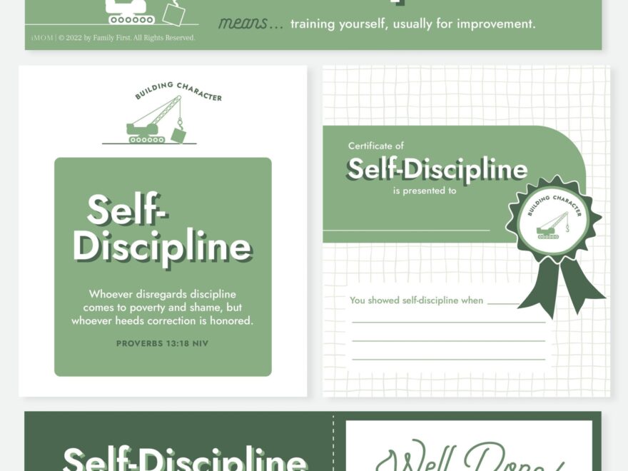 Good Character Traits Printable Self Discipline For Kids IMOM