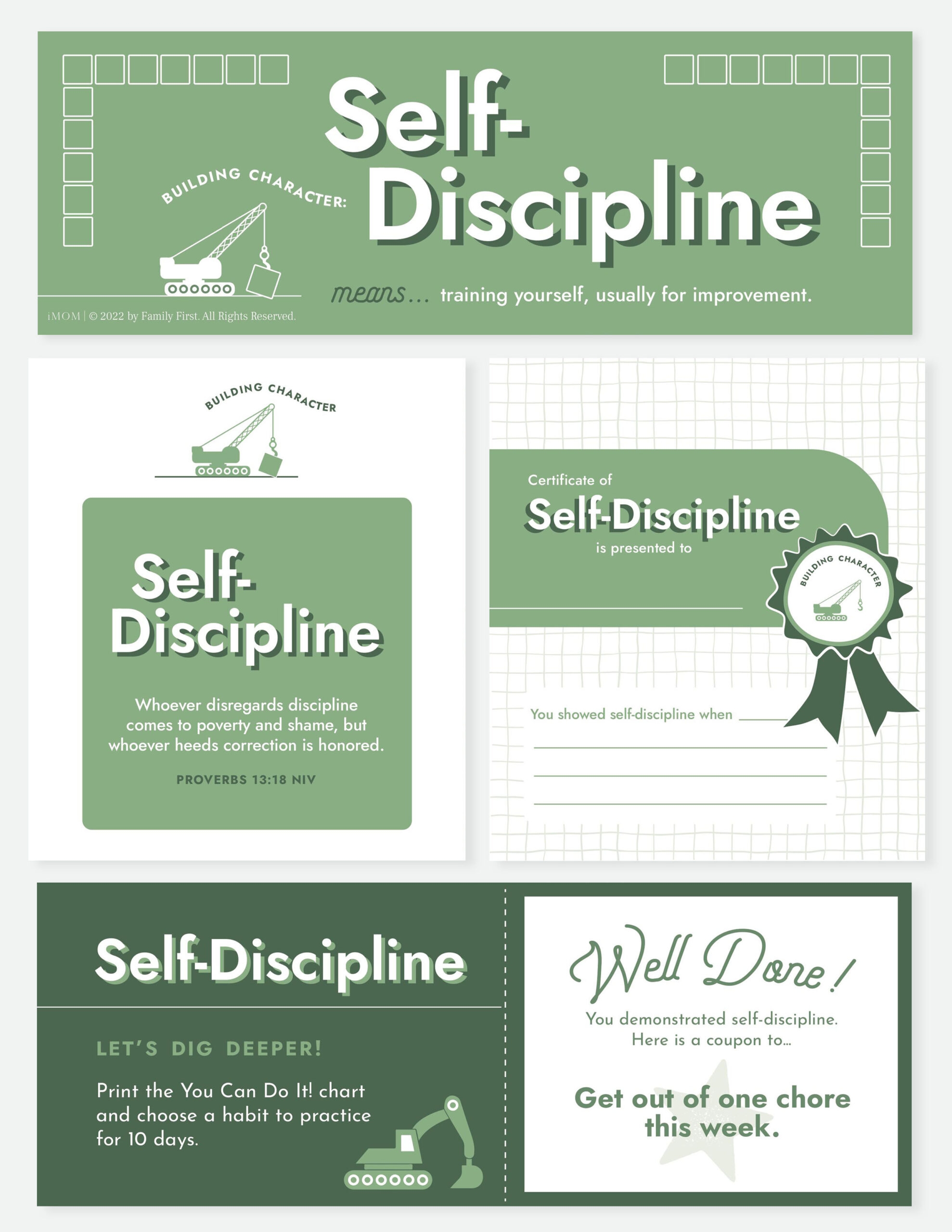 Good Character Traits Printable Self Discipline For Kids IMOM