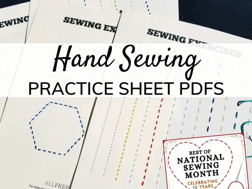 Hand Sewing Practice Sheets PDFs Free Printables AllFreeSewing