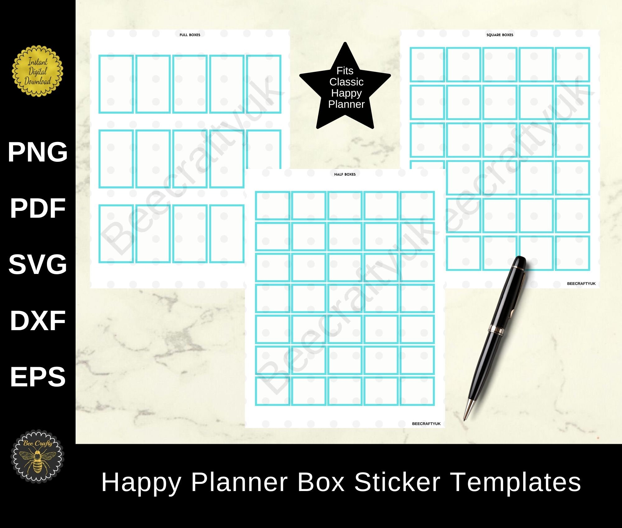 Printable Happy Planner Boxes Printable Happy Planner Boxes