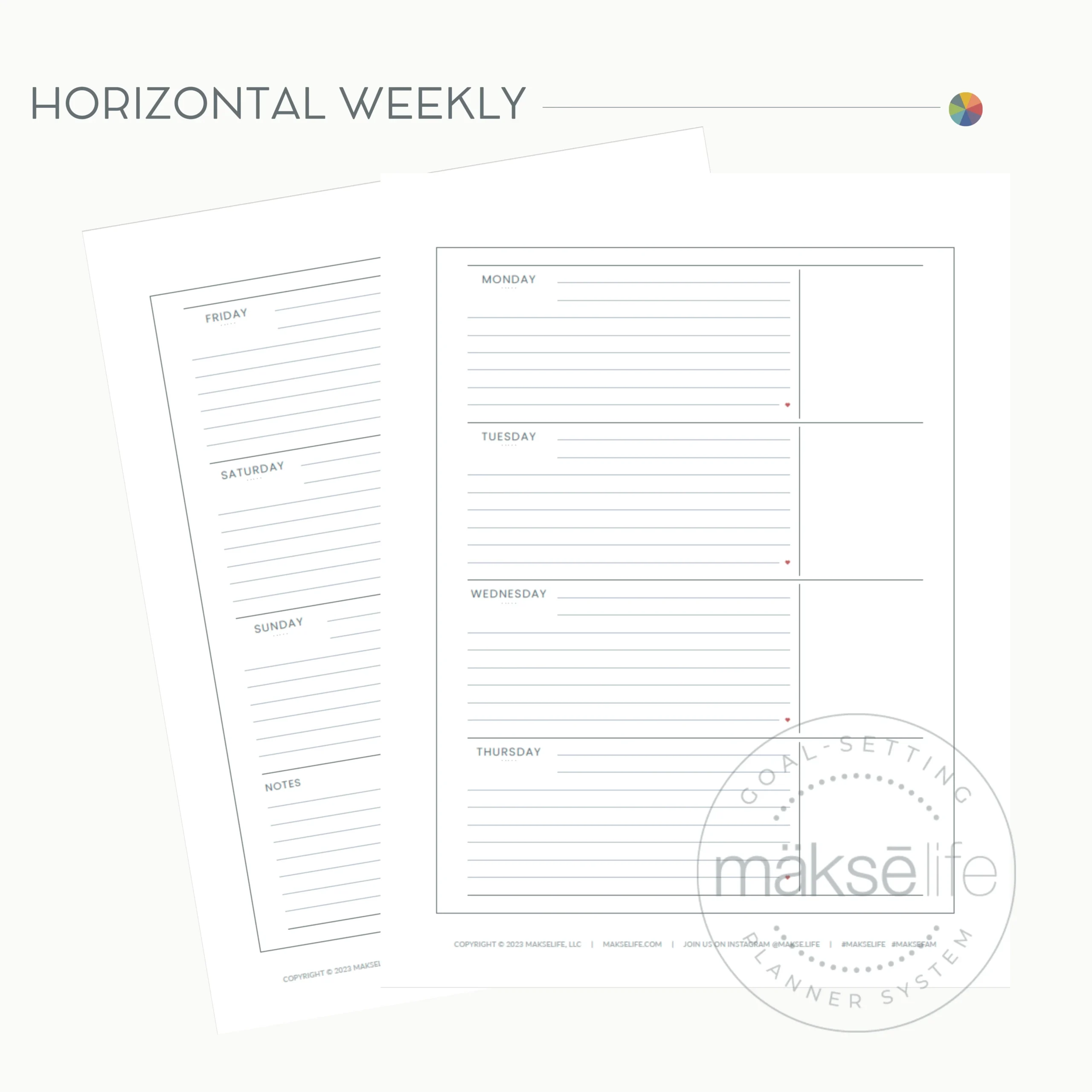 Weekly Planner Spreads Printable Weekly Planner Spreads Printable