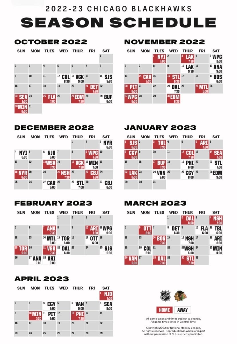 Printable Chicago Blackhawks Tv Schedule Printable Chicago Blackhawks Tv Schedule