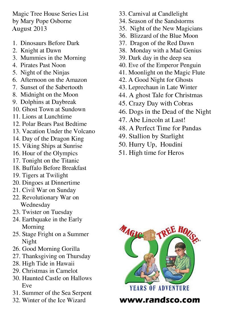 Magic Treehouse Magic Treehouse