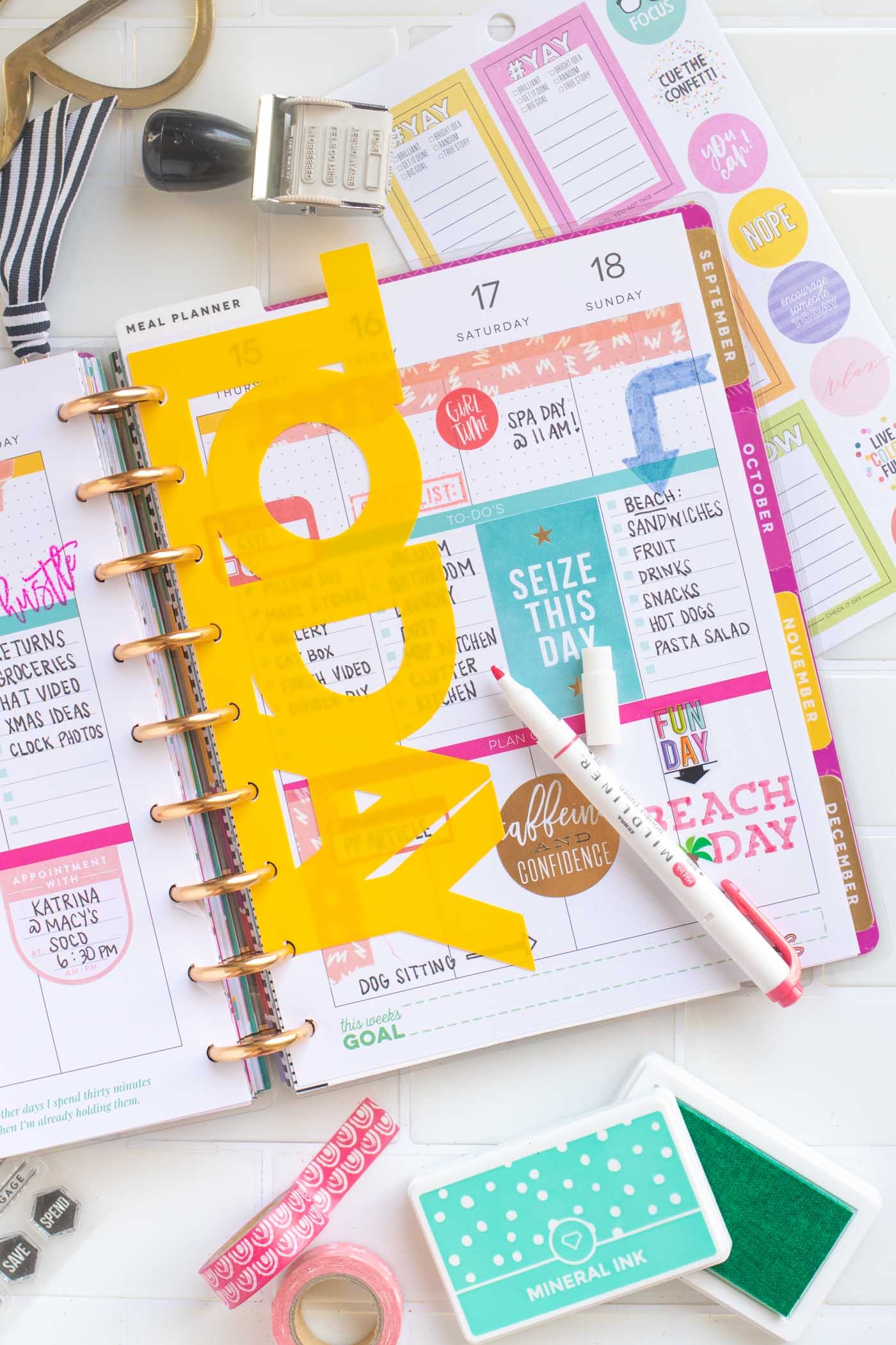 Make A DIY Happy Planner Divider From A Plastic Folder Free Template Make A DIY Happy Planner Divider From A Plastic Folder Free Template