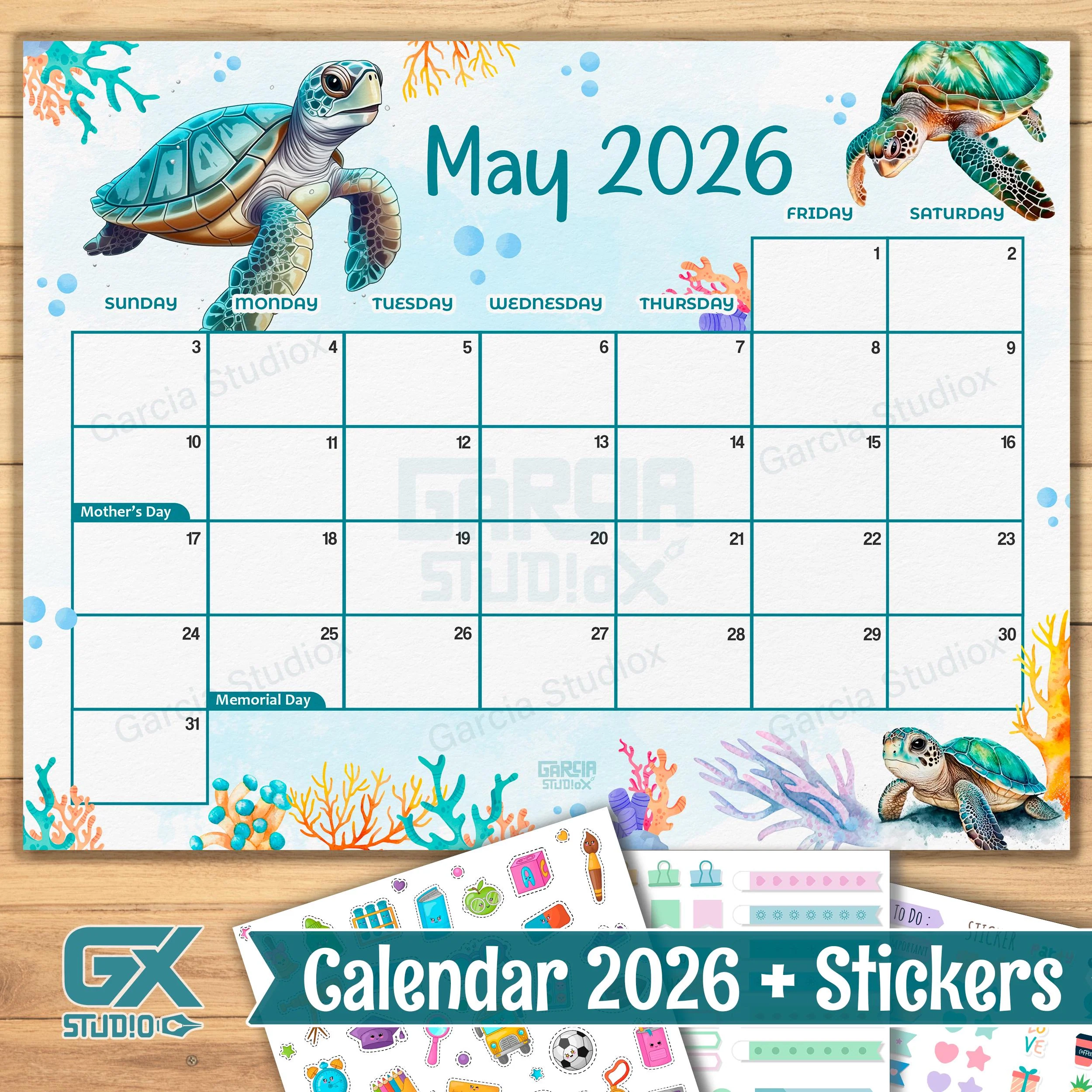 May 2026 Calendar Printable Cute Sea Turtle Theme Editable Monthly PDF Instant Download Ocean Animal Kids Template Beach Decor Planner Etsy May 2026 Calendar Printable Cute Sea Turtle Theme Editable Monthly PDF Instant Download Ocean Animal Kids Template Beach Decor Planner Etsy