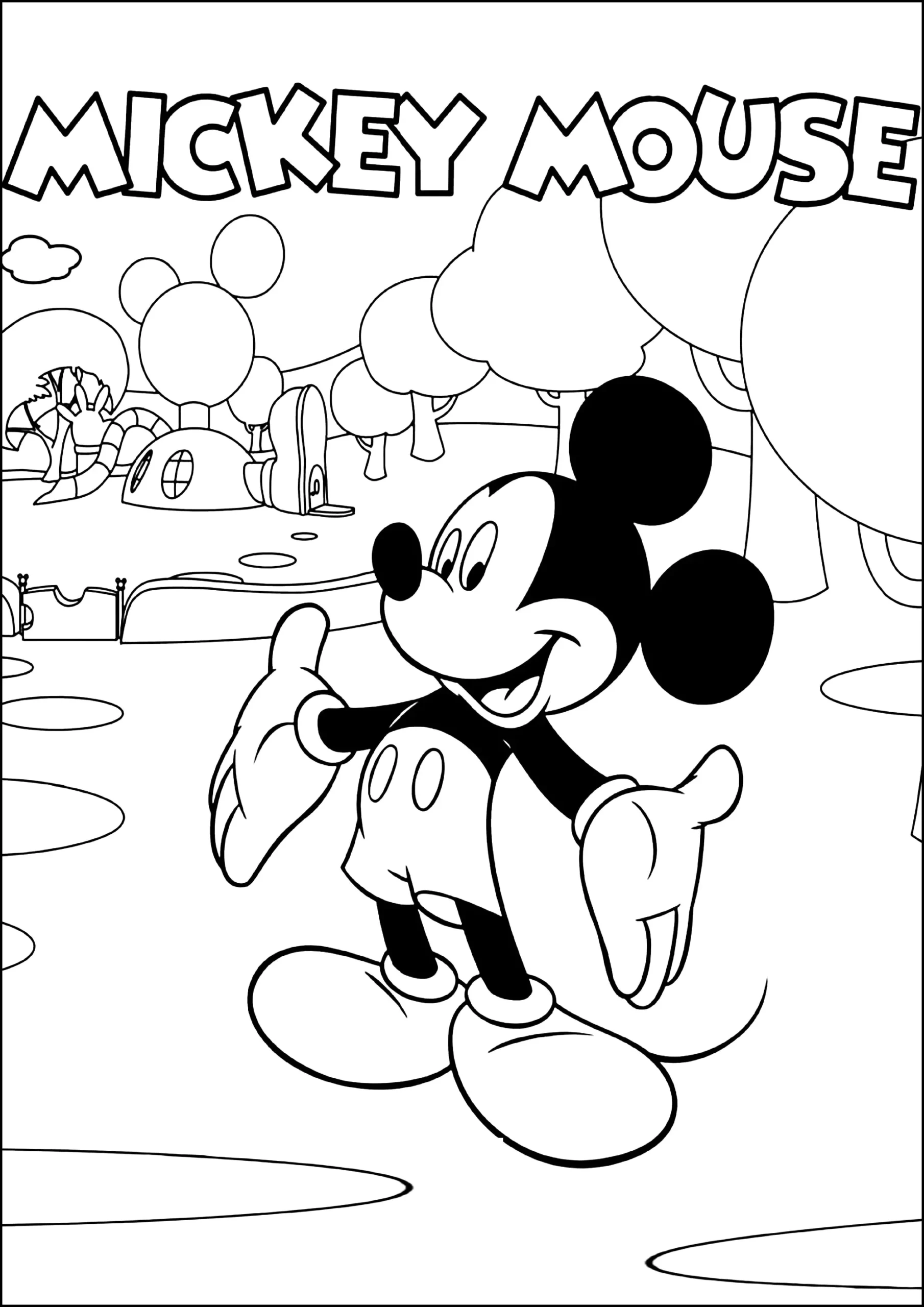 Printable Mickey Mouse Color Sheets Free