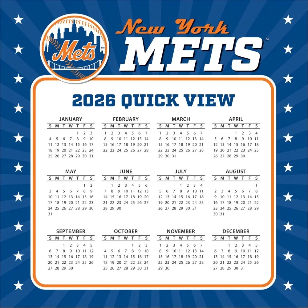 MLB New York Mets 2026 Desk Calendar Calendars