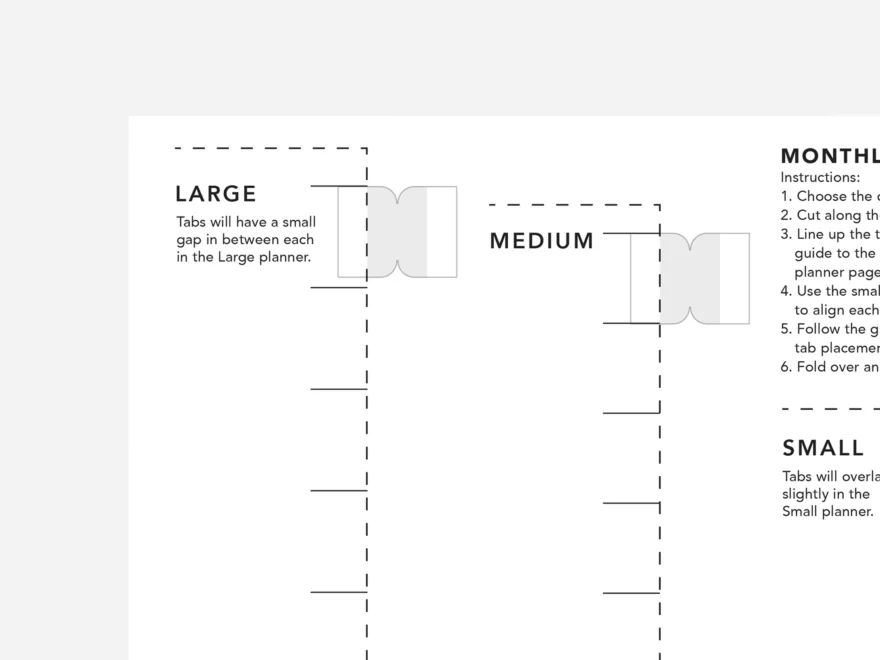Monthly Tabs Guide Free Printable Passion Planner