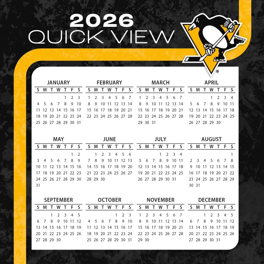NHL Pittsburgh Penguins 2026 Desk Calendar Calendars