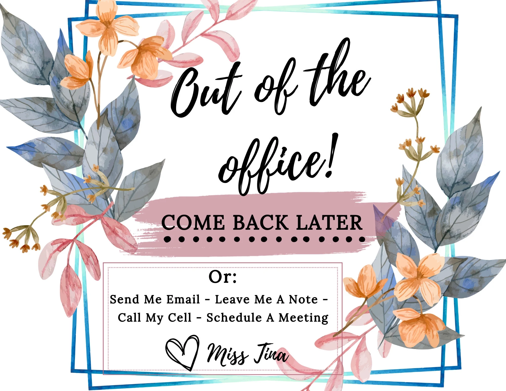 Office Sign For Wall Out Of Office Sign Template Printable Office Sign Editable Out Of Office Sign Dorm Room Sign Classroom Templates Etsy