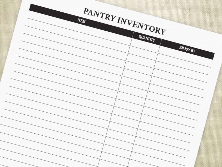 Pantry Inventory Printable