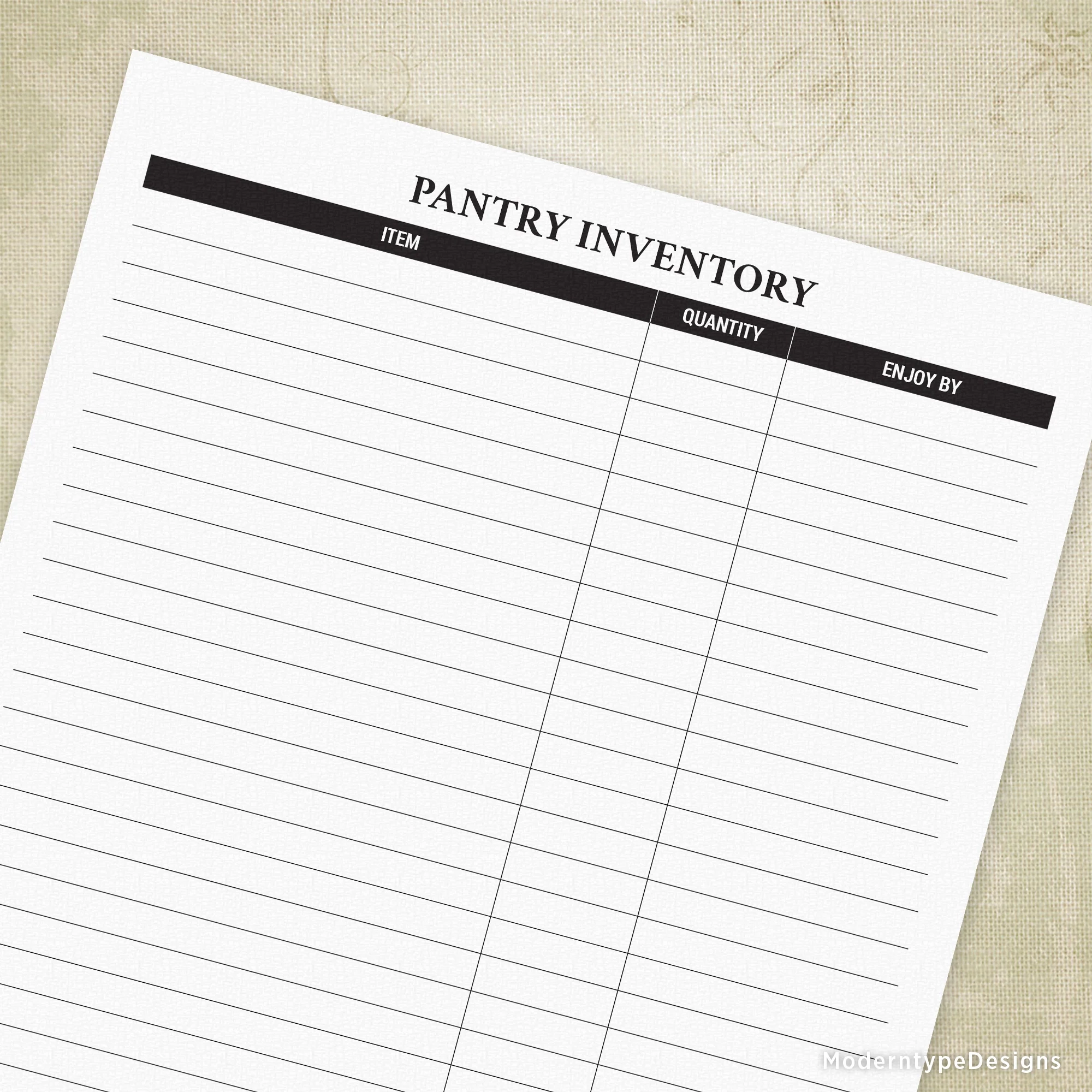 Pantry Inventory Printable Pantry Inventory Printable