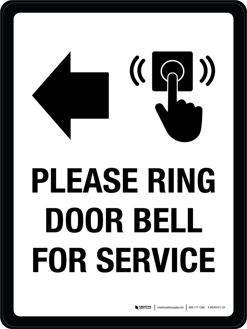 Ring Bell For Service Sign Printable