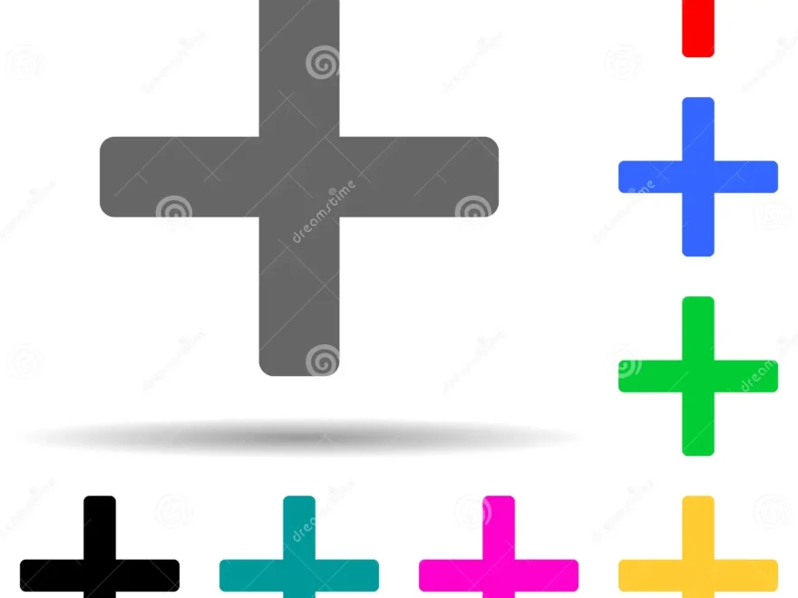 Plus Sign Multi Color Style Icon Simple Thin Line Outline Vector Of Web Icons For Ui And Ux Website Or Mobile Application Editorial Stock Image Illustration Of Cross Website 175815539