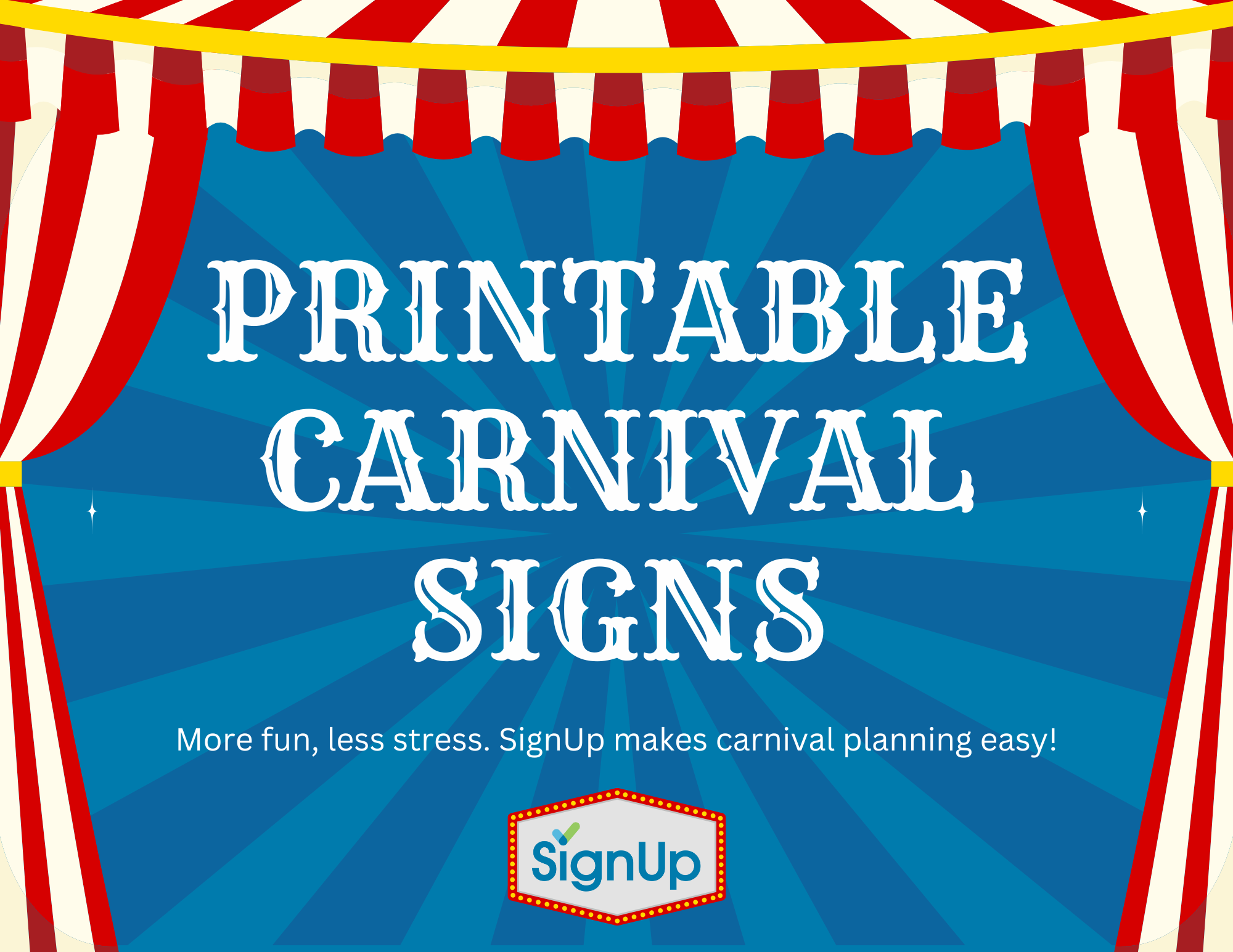 Free Printable Carnival Directional Signs Free Printable Carnival Directional Signs