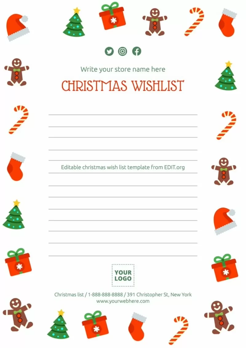 Printable Christmas List Maker Printable Christmas List Maker