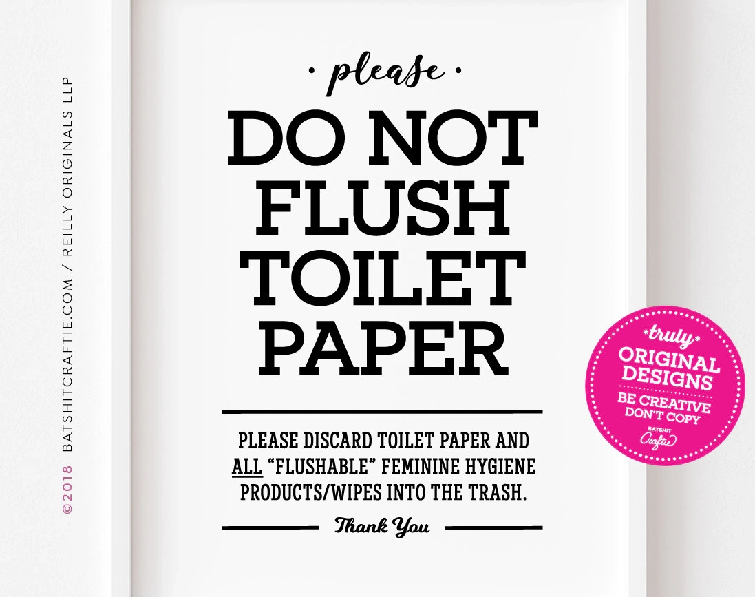 Printable Do Not Flush Signs