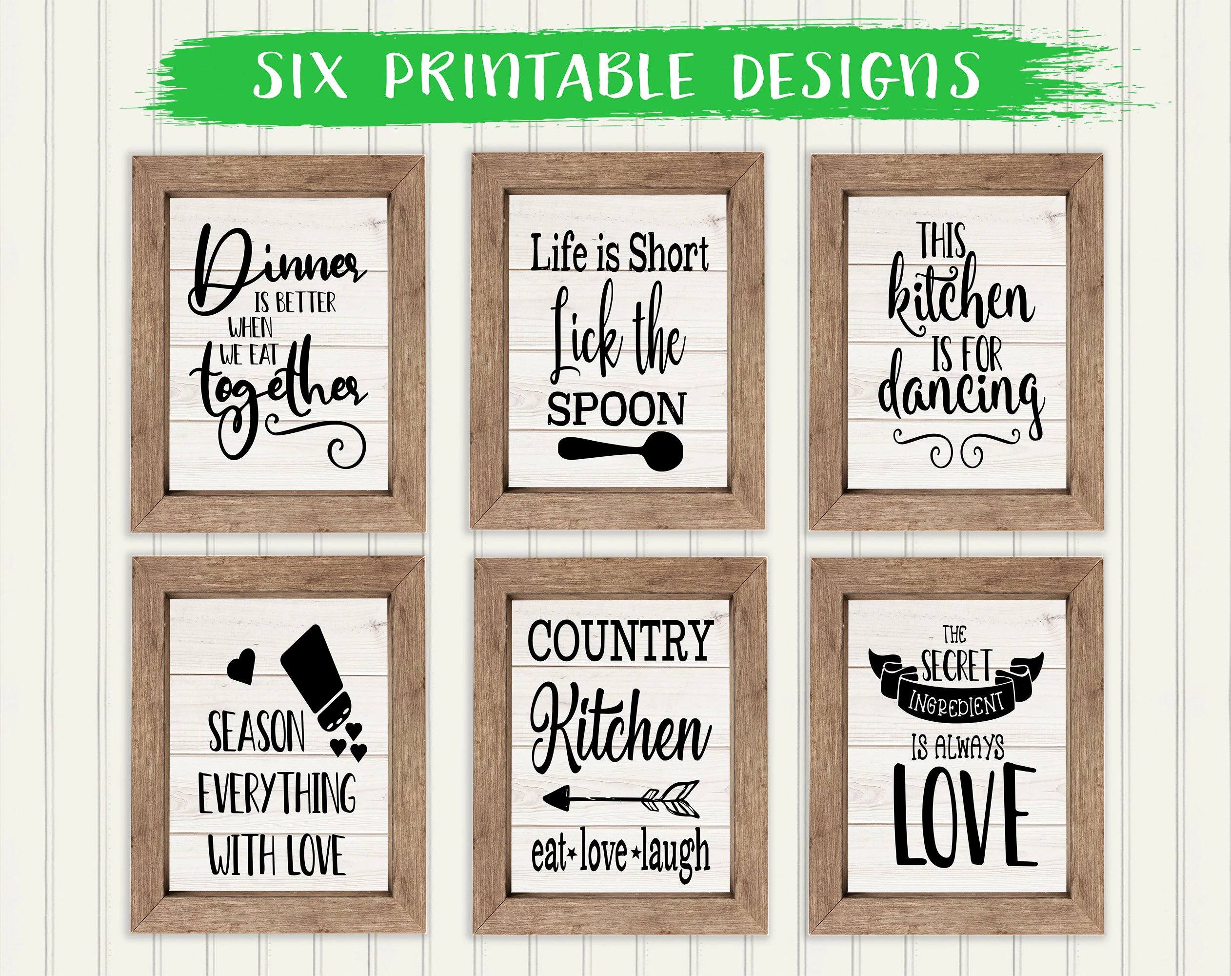 Printable Farmhouse Kitchen Sign country Kitchen Etsy