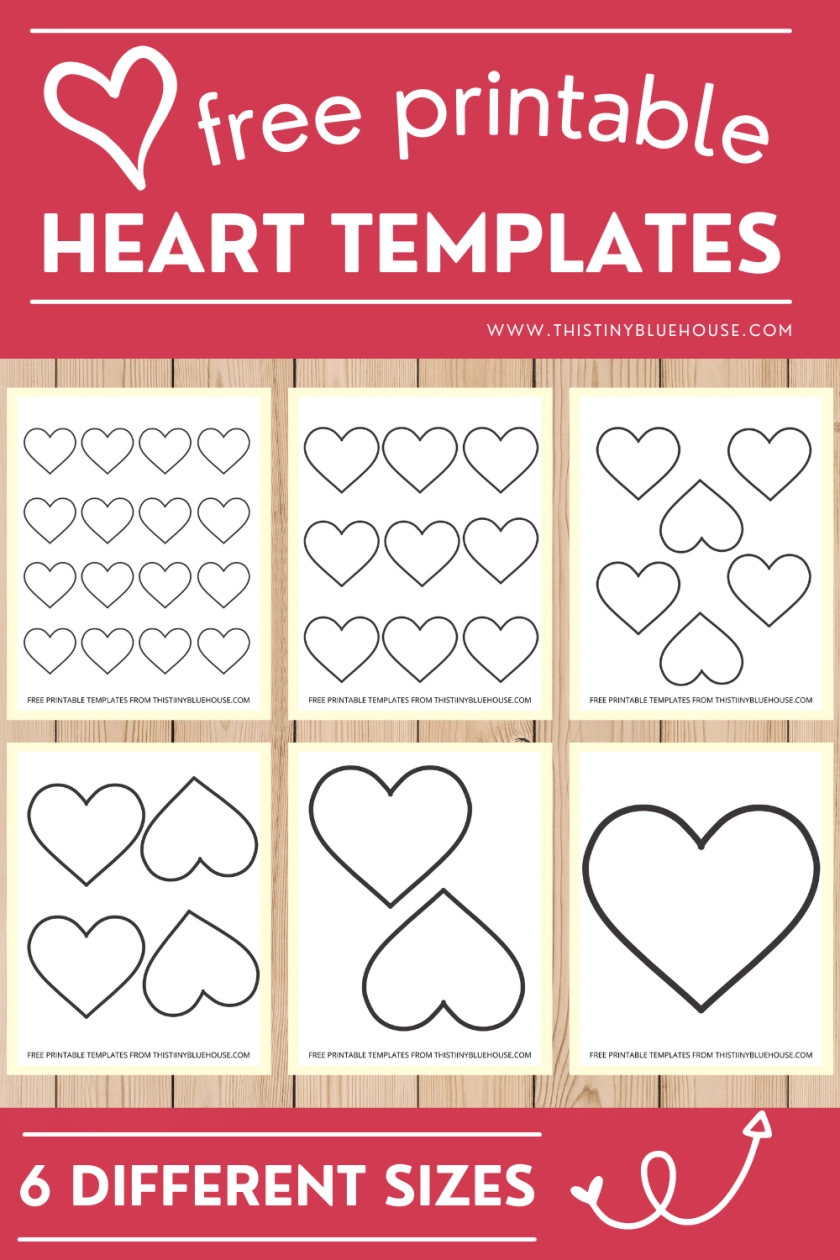 Printable Heart Template small Medium Large This Tiny Blue House Printable Heart Template small Medium Large This Tiny Blue House