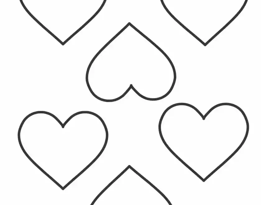 Printable Heart Template small Medium Large This Tiny Blue House