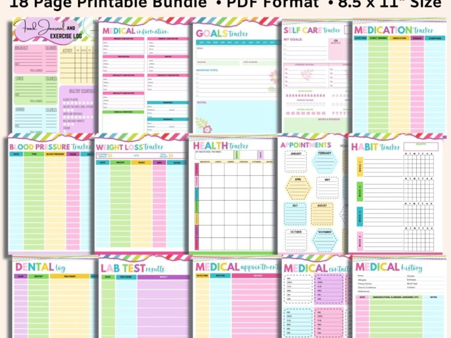 Printable Medical Planner Farm Girl Designs