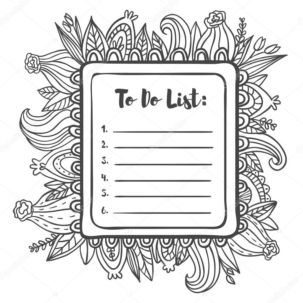 To Do List Printable Coloring