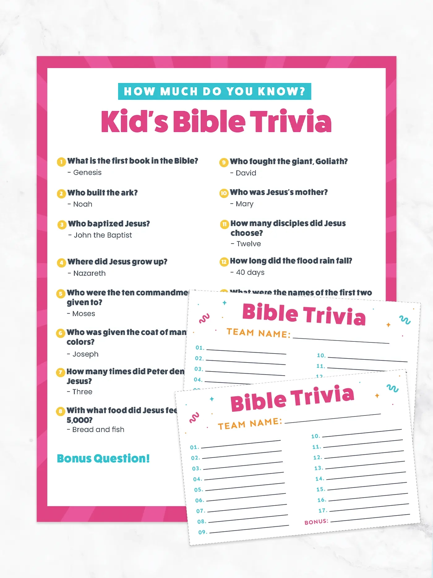 Printable Trivia Games Favorite Printables
