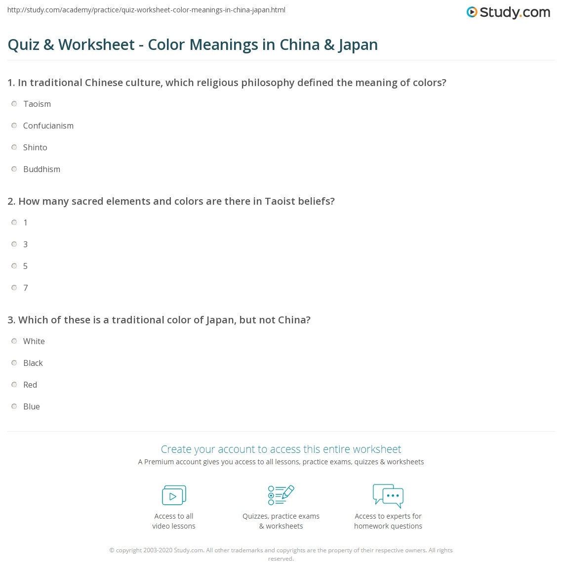 Quiz Worksheet Color Meanings In China Japan Study Quiz Worksheet Color Meanings In China Japan Study