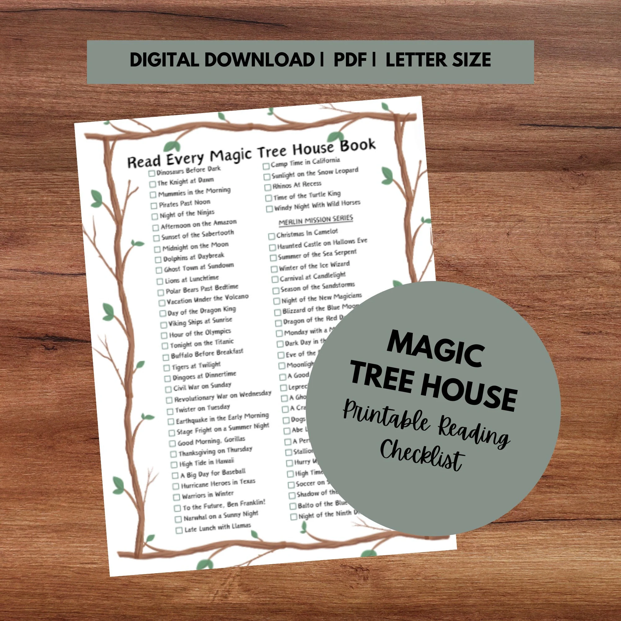 The Magic Treehouse Printable Books List The Magic Treehouse Printable Books List