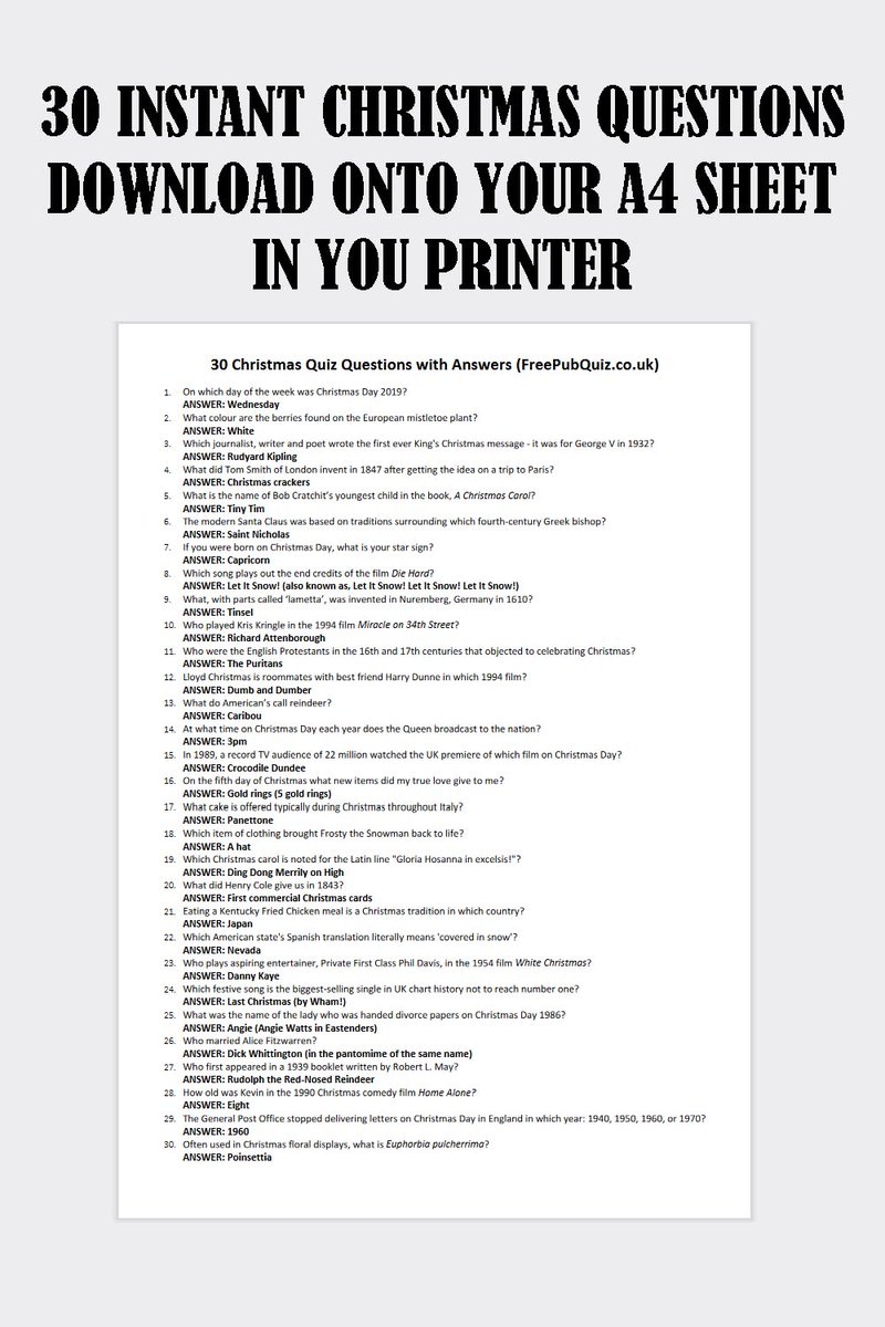 Printable Quizzes And Answers Printable Quizzes And Answers