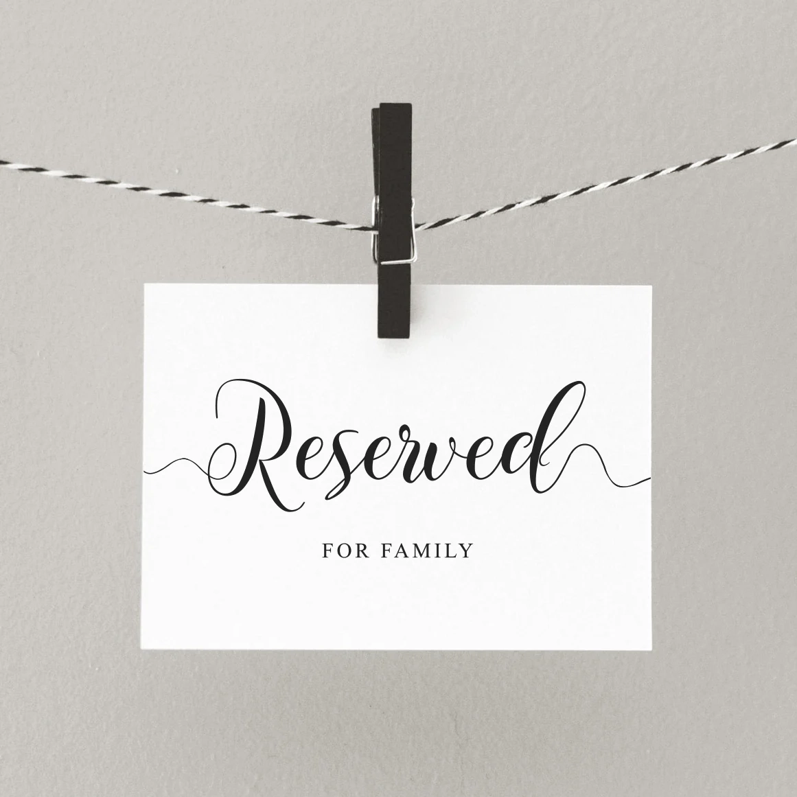 Wedding Reserved Seat Signs Printable Family