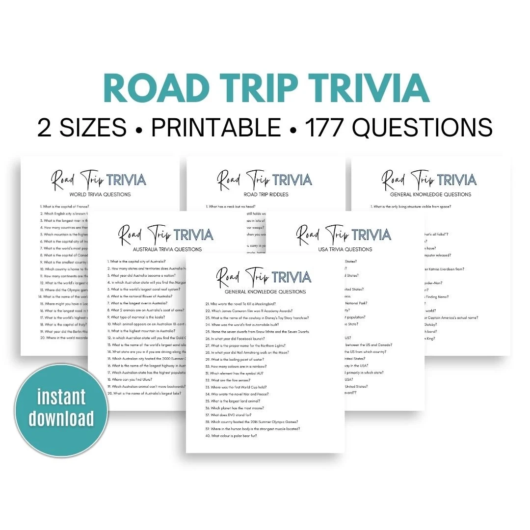 Road Trip Trivia Printable Road Trip Games Trivia Questions For Road Trips Trivia Game Etsy Road Trip Trivia Printable Road Trip Games Trivia Questions For Road Trips Trivia Game Etsy