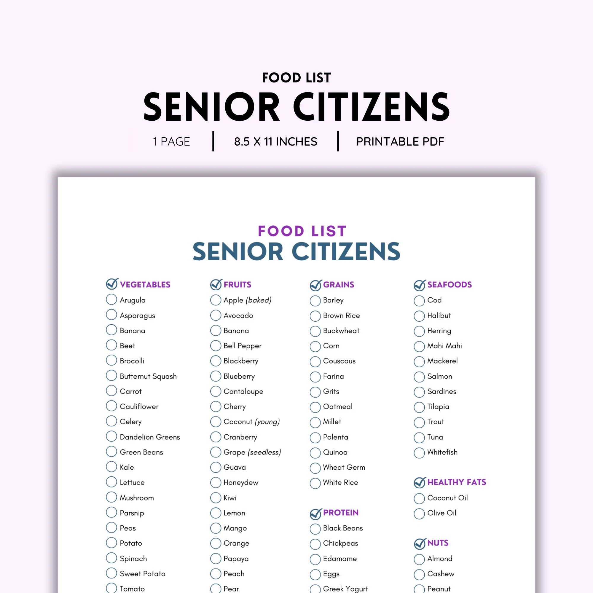 Printable Senior Discount List