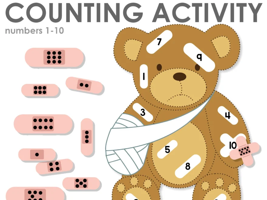 Sick Teddy Counting Printable Activity Dramatic Play Etsy Israel
