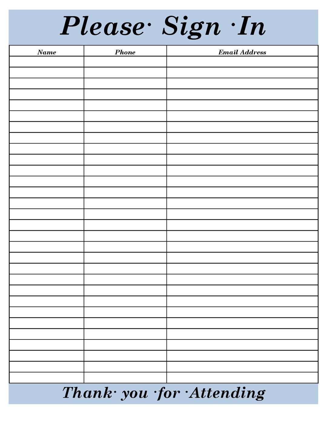 Sign In Sheet template Versatile Printable And Editable Client Worksheets Library