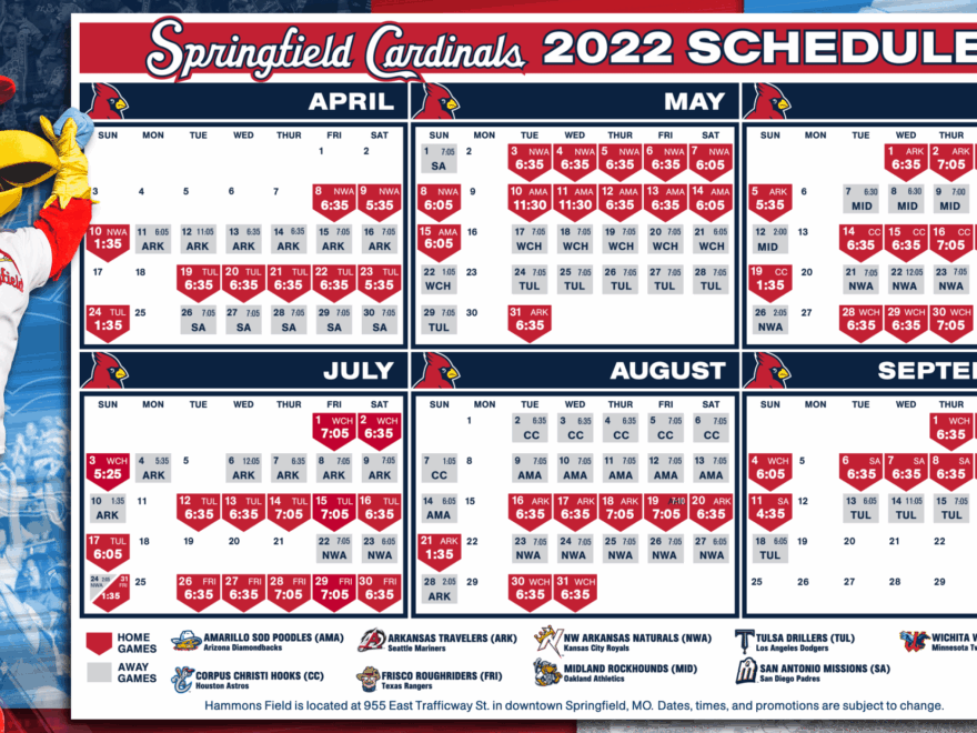 Springfield Cardinals Game Times Announced For 2022 Season Cardinals