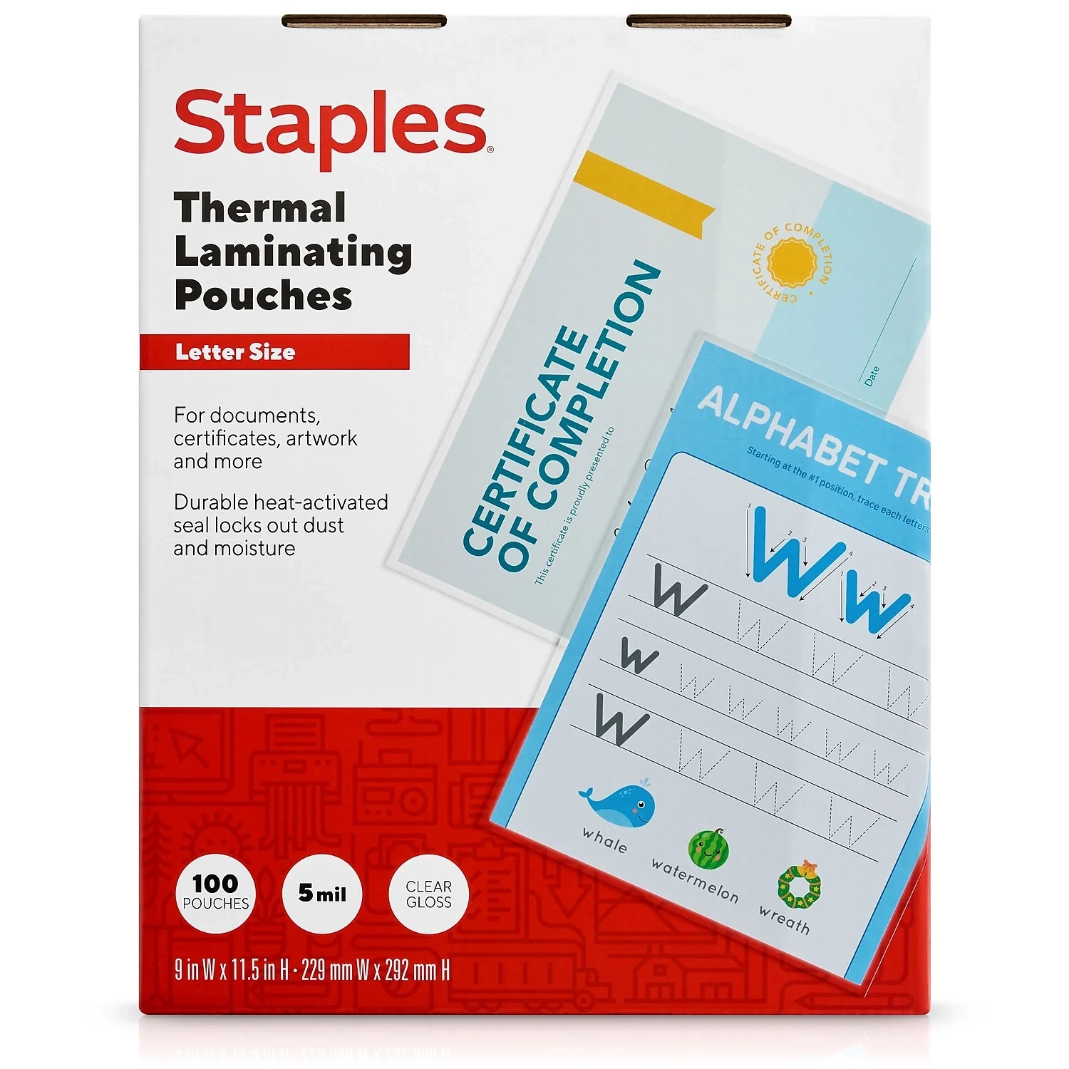 Staples 5 Mil Thermal Laminating Pouches For Paper Machine Letter Size 100 Pack Walmart Staples 5 Mil Thermal Laminating Pouches For Paper Machine Letter Size 100 Pack Walmart