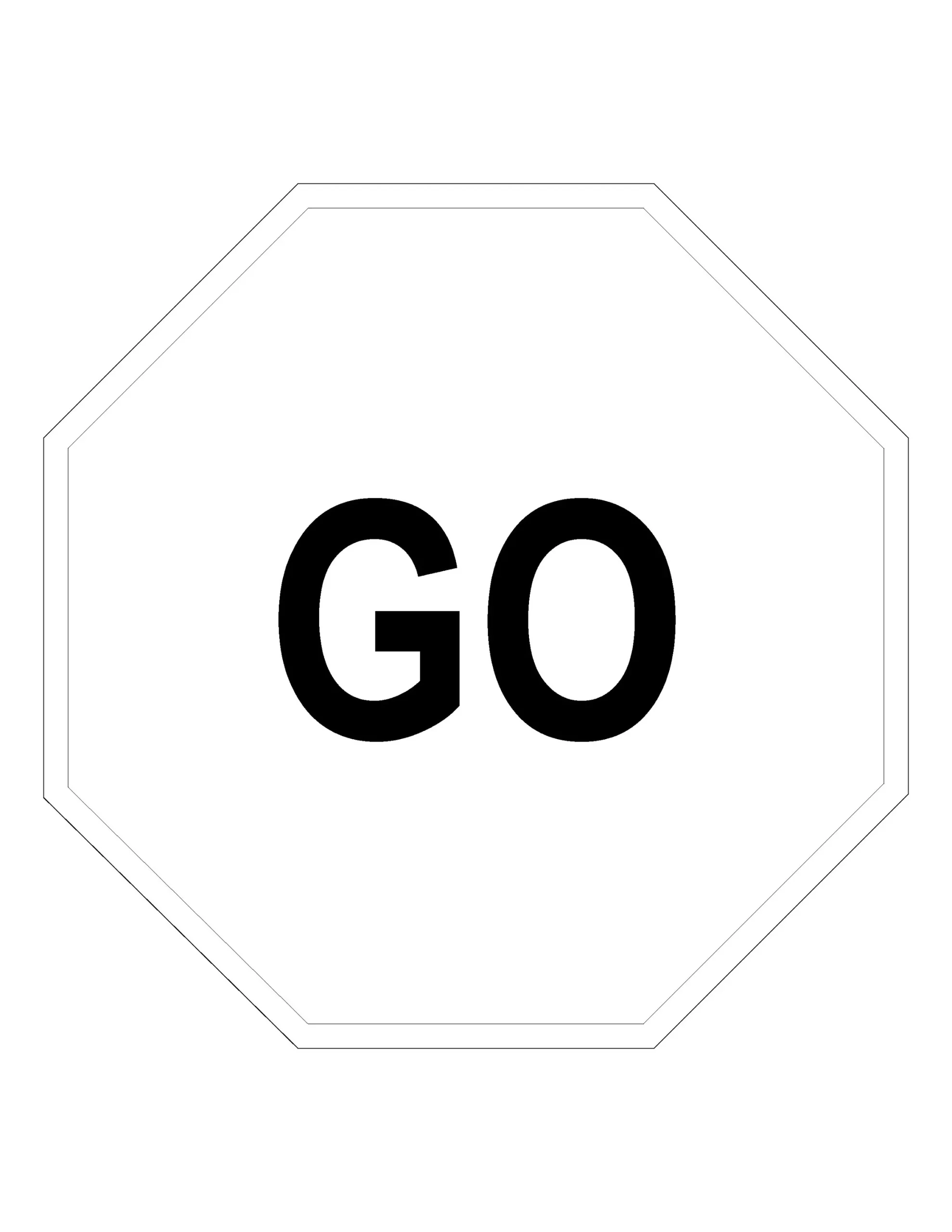 STOP GO Printable Sign Coloring Page Etsy STOP GO Printable Sign Coloring Page Etsy