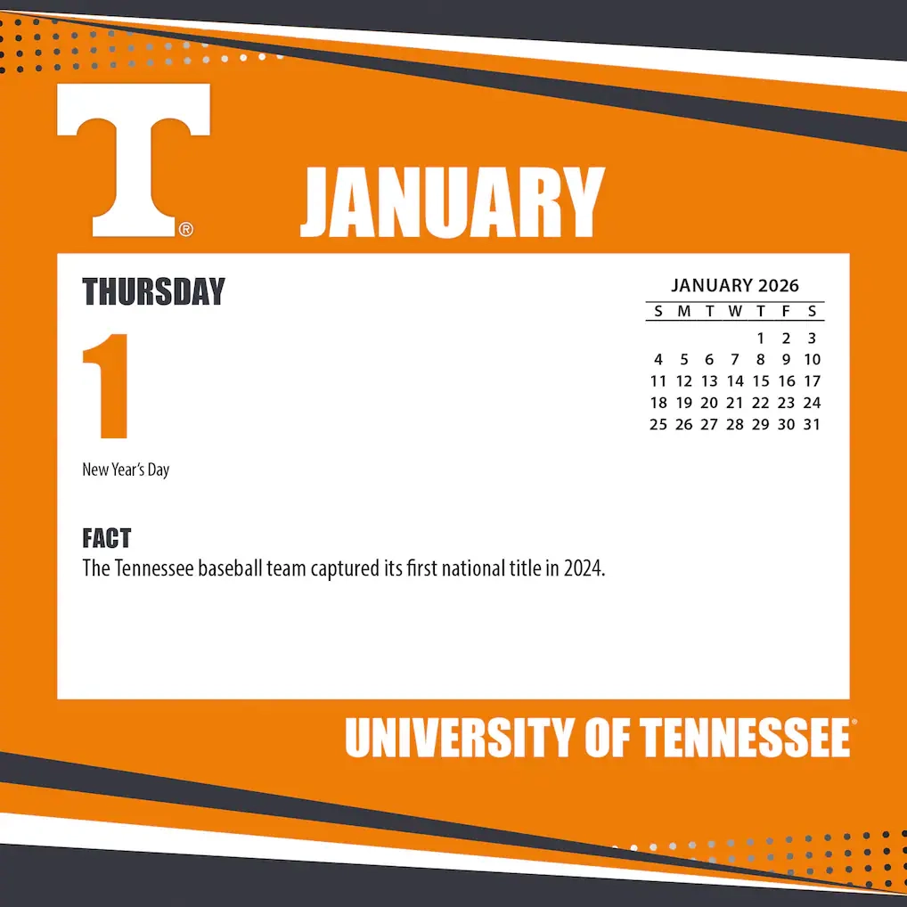 Tennessee Volunteers 2026 Box Calendar Tennessee Volunteers 2026 Box Calendar