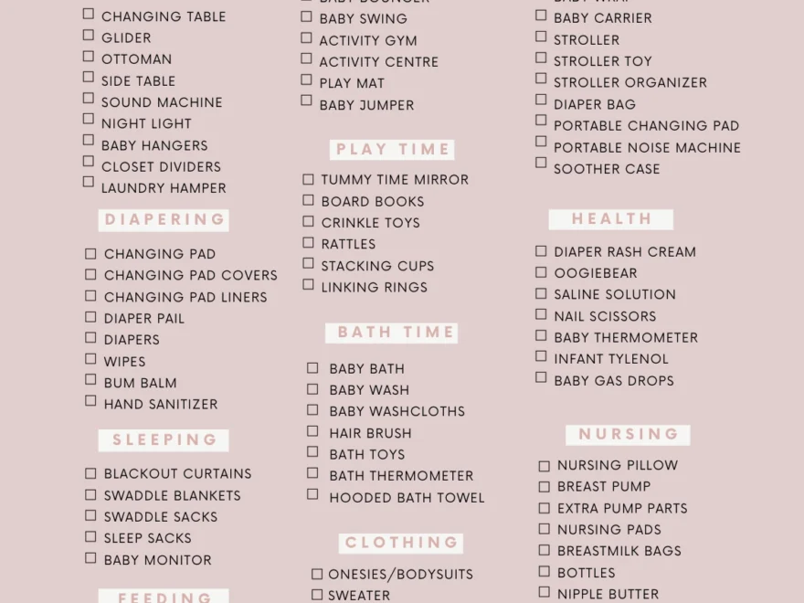 The Complete Baby Registry Checklist PDF 2023