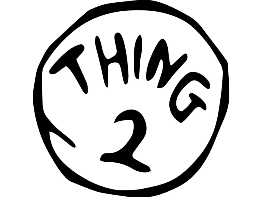Thing 2 The Simple Text SVG Dr Seuss SVG Cat In The Hat SV Inspire Uplift