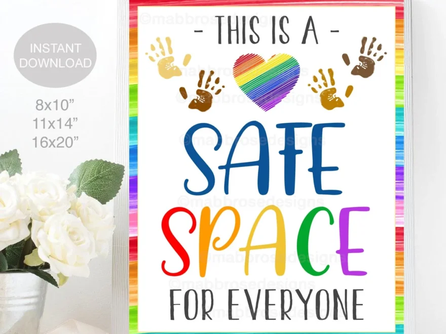 This Is A Safe Space Poster TidyLady Printables