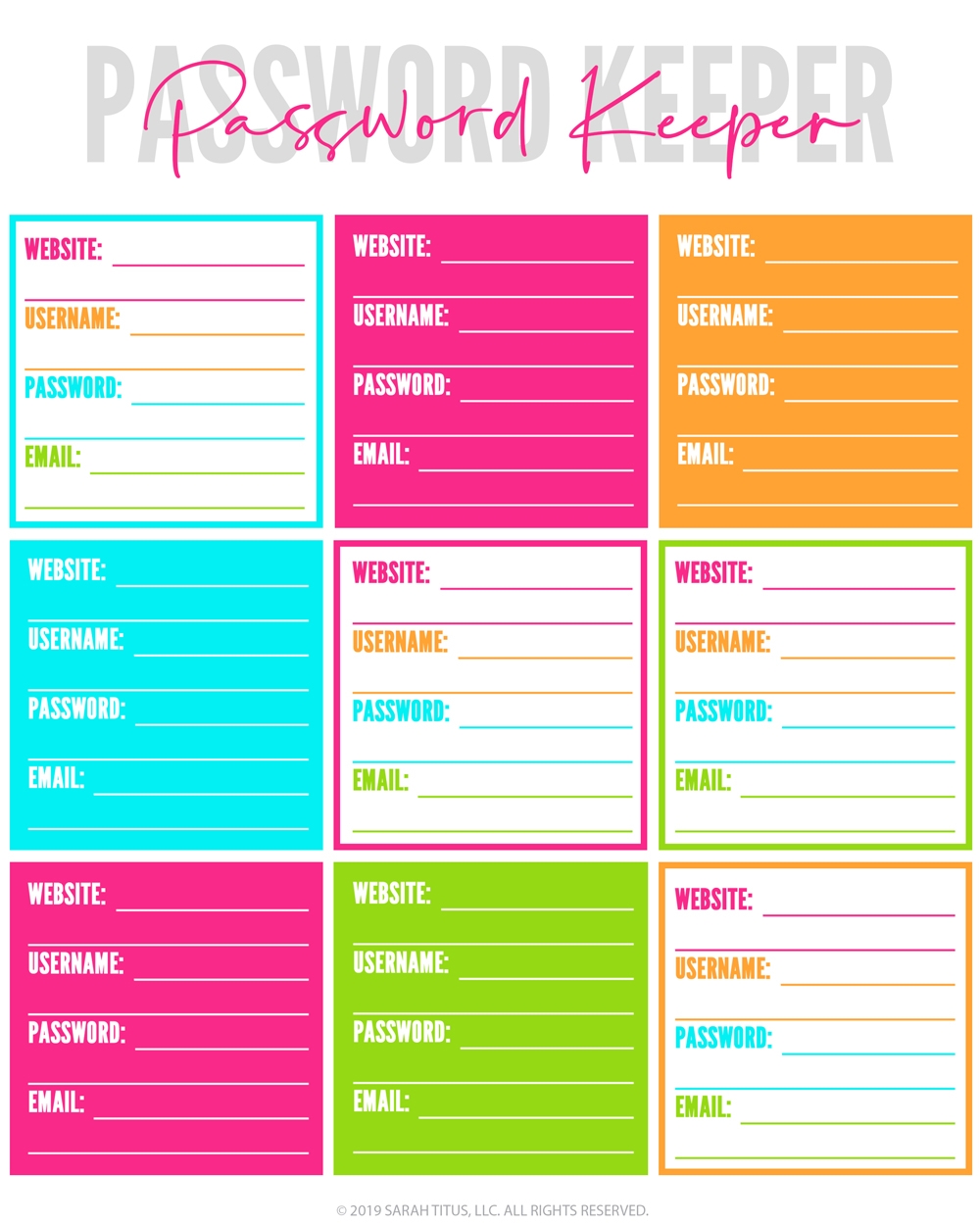 Top Free Password Keeper Printables To Download Instantly Sarah Titus