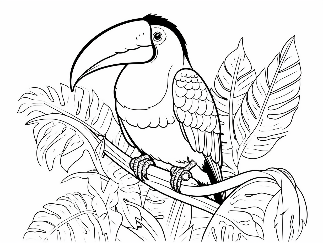 Printable Toucan Coloring Sheet