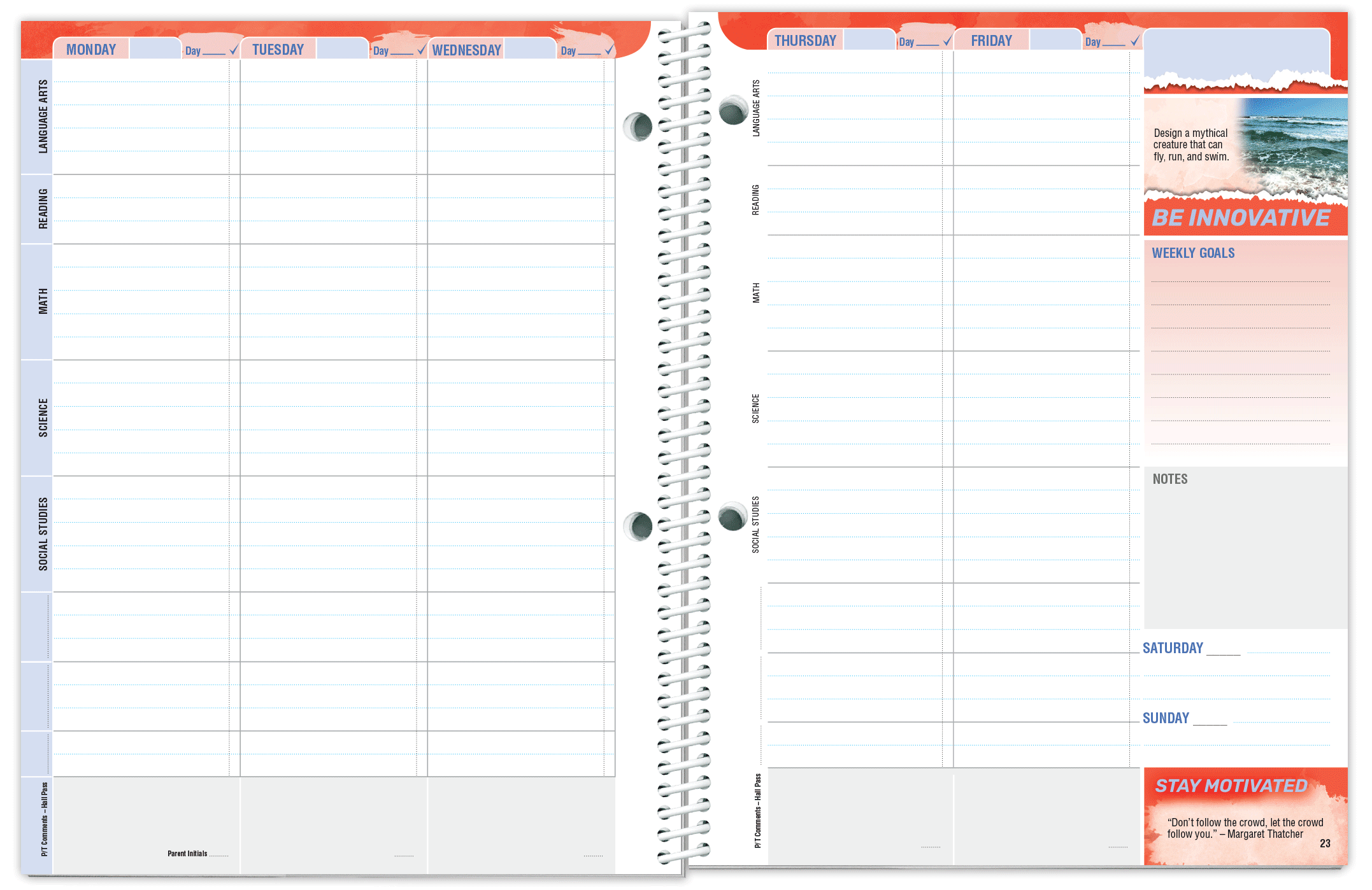 Printable Dated Agenda Highschool Student Planner