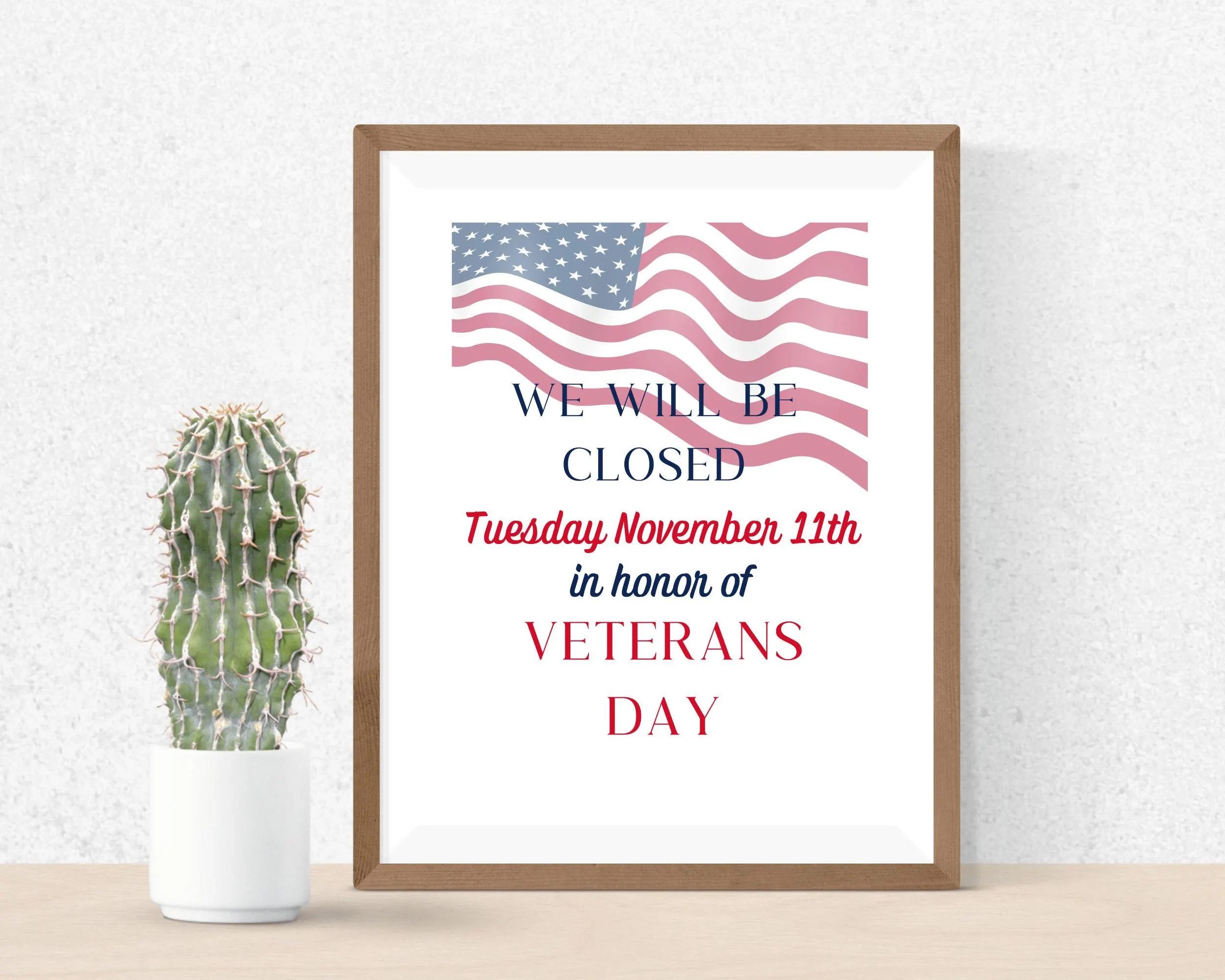 Veterans Day Closed Signs Printable 2026 Veterans Day Closed Signs Printable 2026