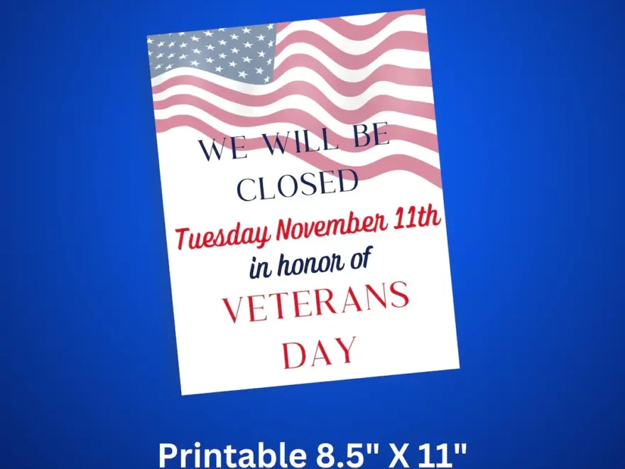 Veteran s Day Closed Sign 2025 Veterans Day Printable Closed Sign Veterans Day Sign Printable Closed Sign Etsy