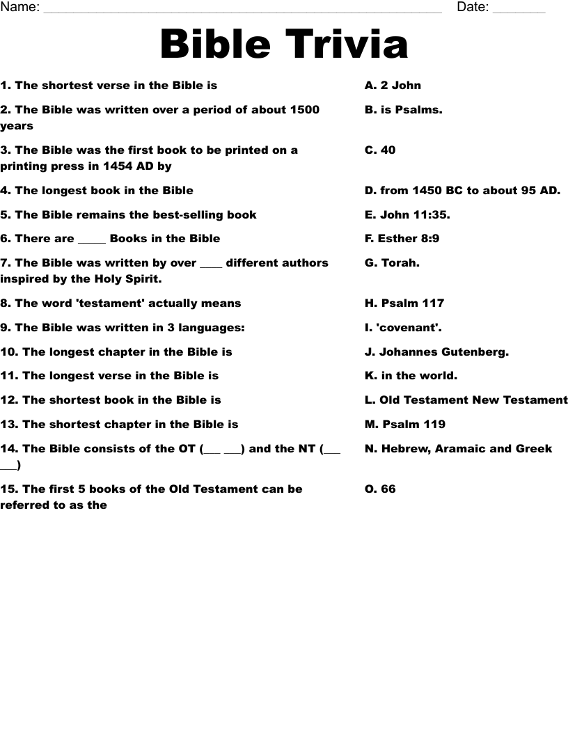 Youth Bible Trivia Questions 10 Free PDF Printables Printablee Worksheets Library Youth Bible Trivia Questions 10 Free PDF Printables Printablee Worksheets Library