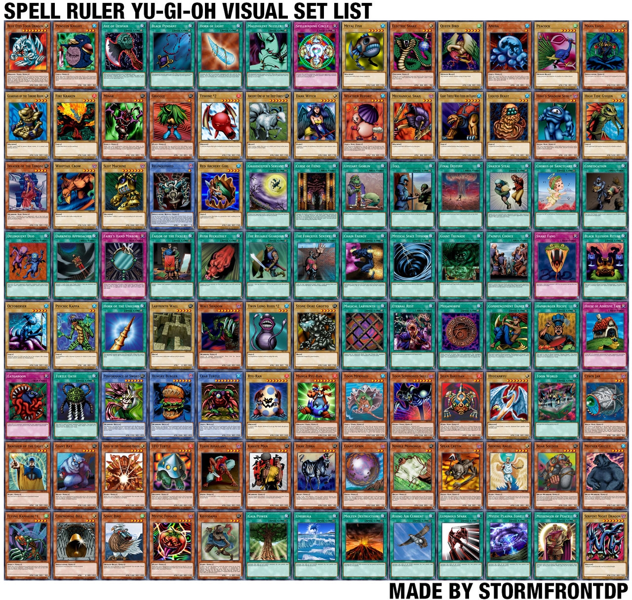 Yu Gi Oh Spell Ruler Magic Ruler SRL MRL Set List By Stormfrontdp On DeviantArt